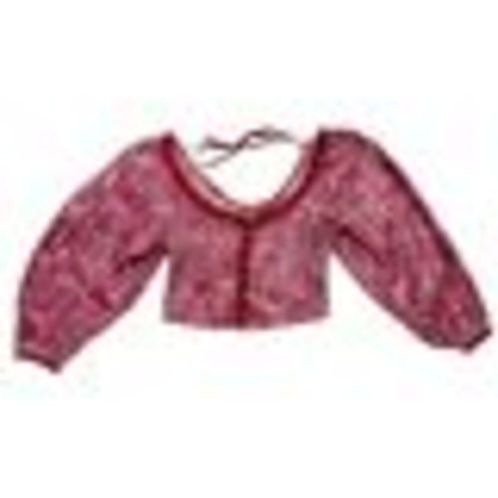 Free People Dare Me Velvet Blouse In Retro Combo - S - Picture 3 of 3